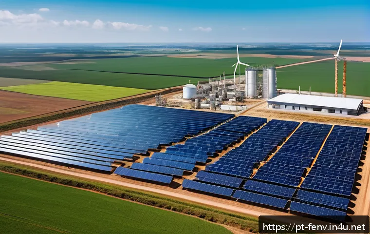 수소 경제의 발전 - A large-scale green hydrogen production plant located in Brazil’s Northeast region, featuring expans...